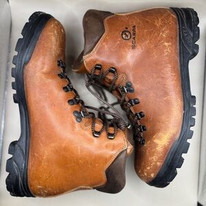 Scarpa Brown Leather Mountaineering Hiking Boots Made in Italy. EU Sz 45 US 11.5